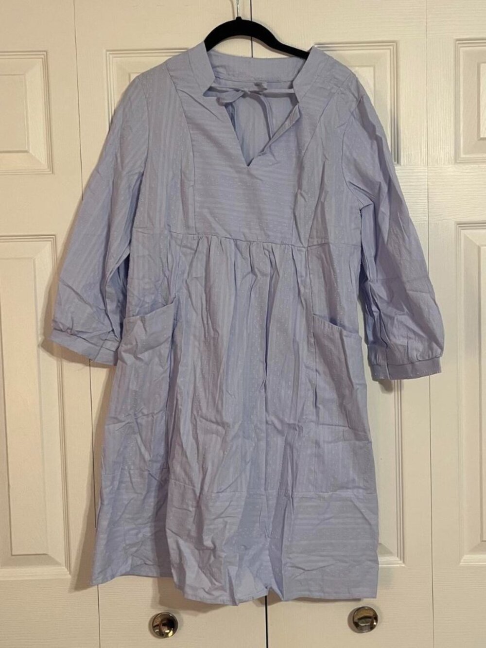 Light blue linen-style* dress